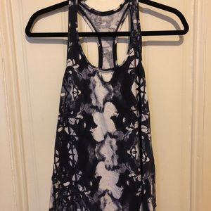 Blue/white patterned racerback tank